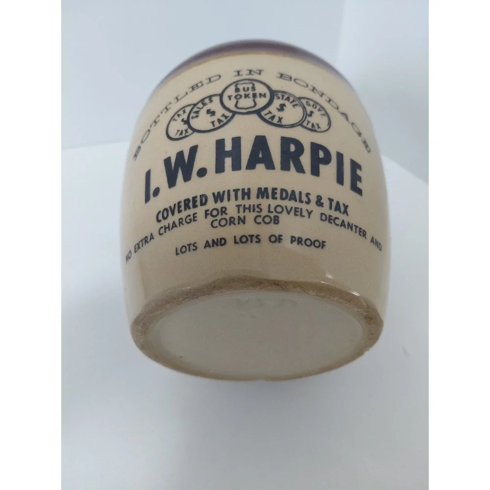 I.W. Harpie Vintage Whiskey Jug Crock Decanter 